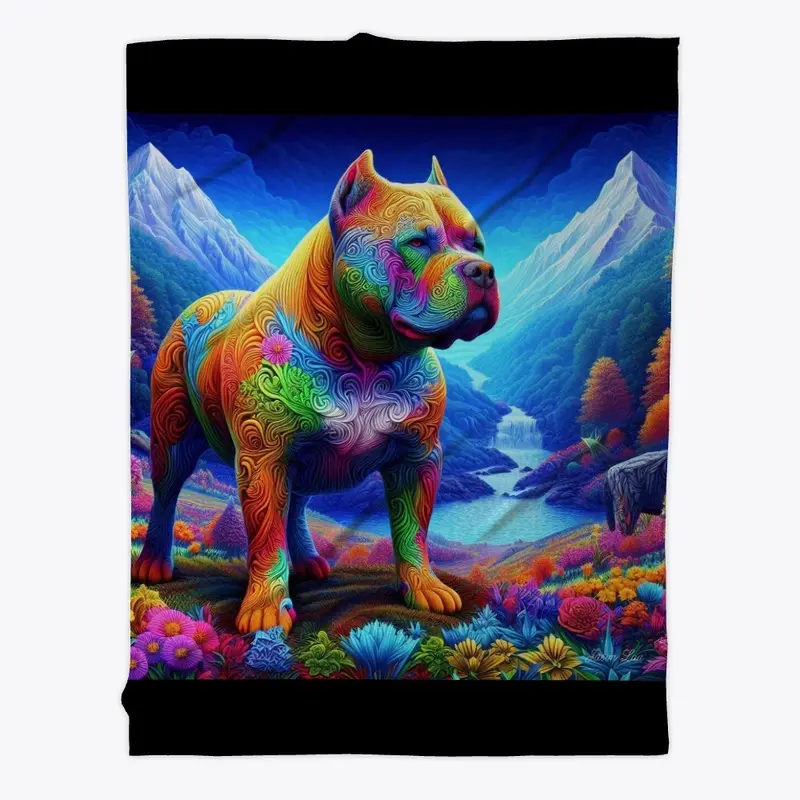 American Bully Surreal Neon