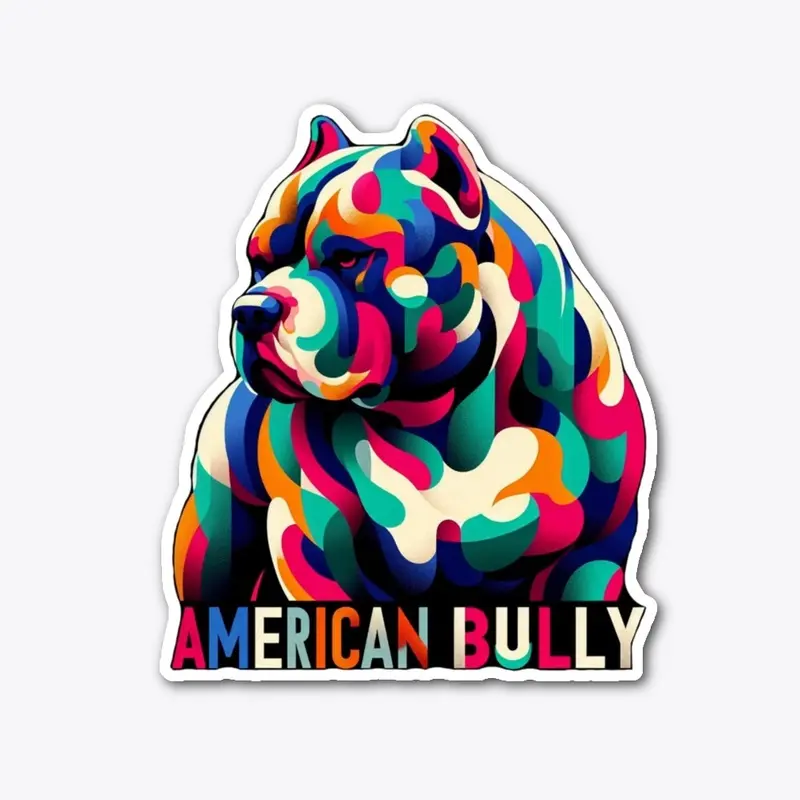 Colorful American Bully